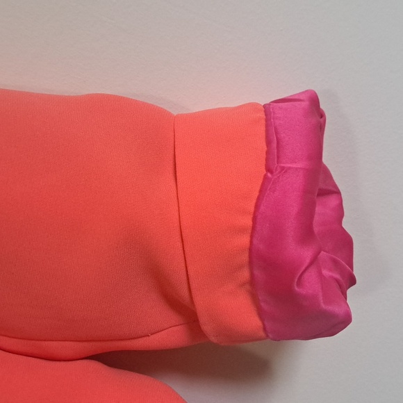 Forever 21 Bright pink,orange fuchsia long sleeve blazer jacket Size 6/S - Picture 10 of 12